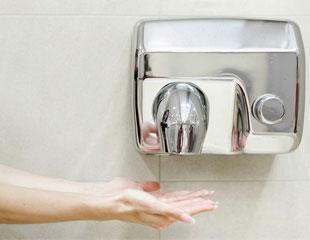 Króm nyomógombos kézszárító Króm nyomógombos kézszárító