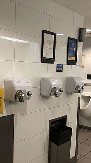 Nyomógombos kézszárító Nyomógombos kézszárító